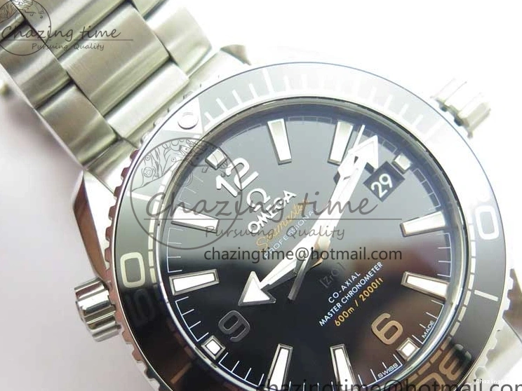 0501 Planet Ocean 39.5mm Black Ceramic Bezel SS VSF 1:1 Best Edition Black Dial on SS Bracelet A Stretchable 7890